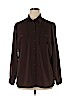 Elementz 100% Polyester Brown Long Sleeve Blouse Size 1X - photo 1