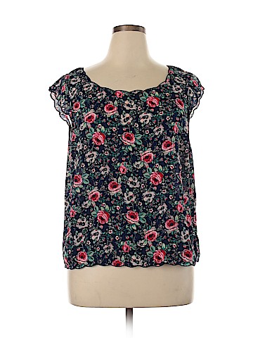 LC Lauren Conrad Short Sleeve Blouse (view 1)
