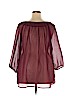 St. John's Bay 100% Polyester Burgundy 3/4 Sleeve Blouse Size 2X - photo 2