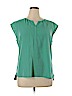 Van Heusen 100% Polyester Teal Short Sleeve Blouse Size XL - photo 1