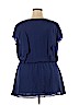 Parker 100% Silk Blue Cocktail Dress Size L - photo 2