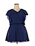 Parker 100% Silk Blue Cocktail Dress Size L - photo 1