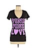 Victoria's Secret Pink Black Short Sleeve T-Shirt Size S - photo 1