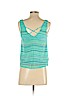 Candie's 100% Polyester Green Sleeveless Blouse Size XS - photo 2