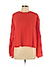 Topshop 100% Polyester Red Long Sleeve Blouse Size 10 - photo 1