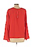 Topshop 100% Polyester Red Long Sleeve Blouse Size 10 - photo 2