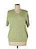 Alfred Dunner 100% Acrylic Green Short Sleeve Top Size XL - photo 1