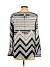 Fun2Fun 100% Rayon Blue Long Sleeve Blouse Size L - photo 2