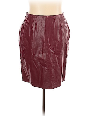 ELOQUII Faux Leather Skirt (view 1)
