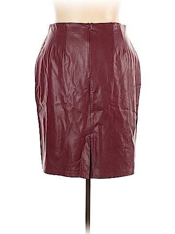ELOQUII Faux Leather Skirt (view 2)