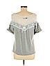 Zanzea Collection Gray Short Sleeve Top Size M - photo 2