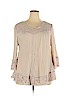 Zac & Rachel Tan Long Sleeve Blouse Size 2X - photo 1