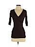 BCBGMAXAZRIA Brown Short Sleeve Top Size S - photo 1