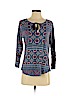 Lucky Brand Blue 3/4 Sleeve Top Size M - photo 1
