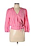 Madewell 100% Cotton Pink 3/4 Sleeve Blouse Size L - photo 1