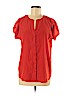 Ann Taylor 100% Polyester Orange Short Sleeve Blouse Size M (petite) - photo 1