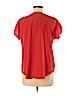 Ann Taylor 100% Polyester Orange Short Sleeve Blouse Size M (petite) - photo 2