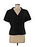 Teri Jon by Rickie Freeman Black Short Sleeve Blouse Size 12 - photo 1