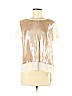 H&M Tan Short Sleeve Silk Top Size M - photo 1