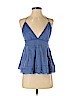 H&M 100% Cotton Blue Sleeveless Blouse Size 4 - photo 1