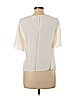 H&M 100% Rayon White Short Sleeve Blouse Size 10 - photo 2