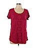 Lucky Brand 100% Cotton Red Short Sleeve Top Size L - photo 1