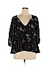 Everlast 100% Rayon Black 3/4 Sleeve Blouse Size XL - photo 1