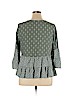 Mudd 100% Rayon Green 3/4 Sleeve Blouse Size XL - photo 2