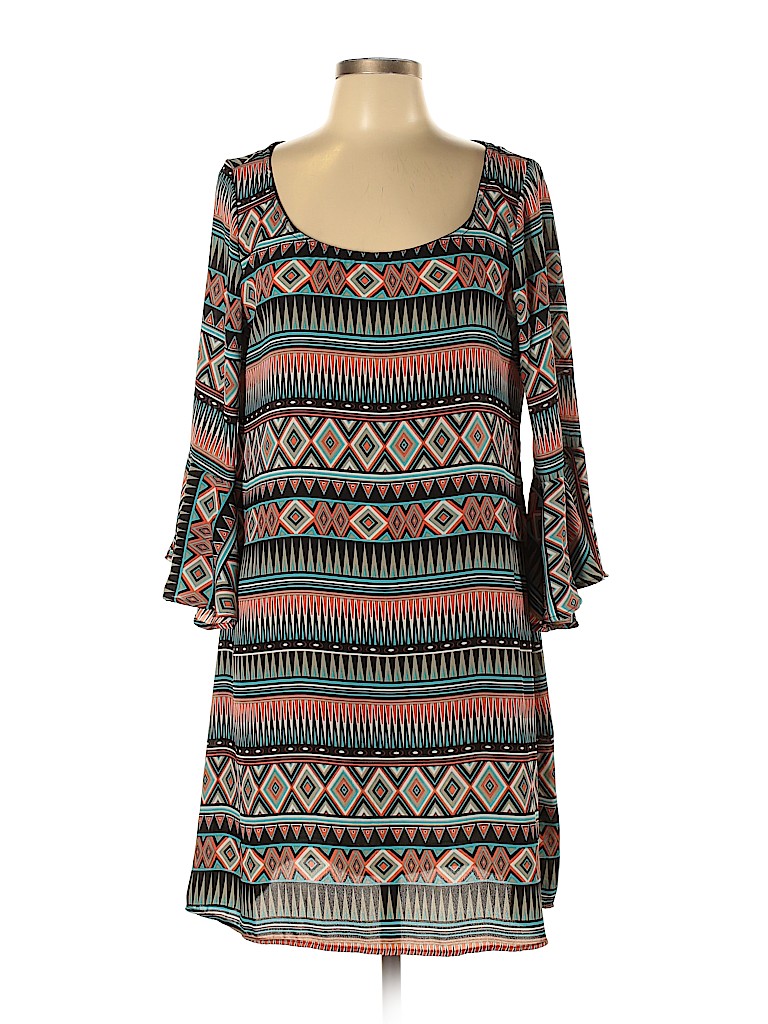 Scully 100% Polyester Blue Casual Dress Size L - photo 1