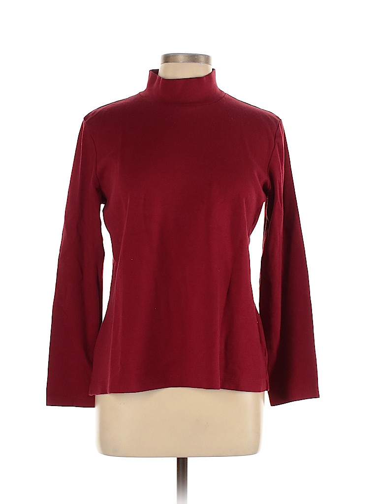 Croft & Barrow 100% Cotton Red Long Sleeve T-Shirt Size L - photo 1
