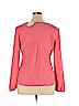 Lands' End 100% Polyester Pink Long Sleeve Blouse Size 14 - photo 2