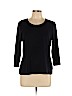 Laura Ashley Black 3/4 Sleeve T-Shirt Size L - photo 1