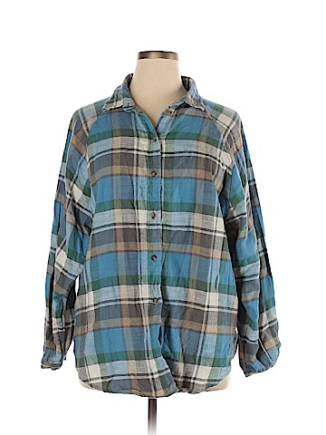 American Eagle Outfitters Long Sleeve Button-Down Shirt (view 1)