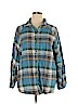 American Eagle Outfitters 100% Cotton Blue Long Sleeve Button-Down Shirt Size XL - photo 1