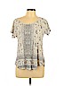 Lucky Brand Ivory Short Sleeve Top Size L - photo 1