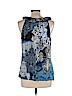 Jaipur 100% Polyester Blue Sleeveless Blouse Size L - photo 2