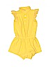Ralph by Ralph Lauren 100% Cotton Solid Yellow Short Sleeve Onesie 9-12 MO / 12 MO - photo 1
