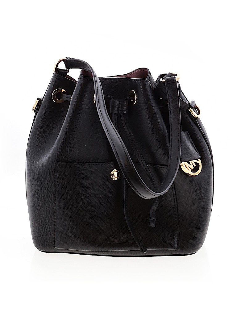 MICHAEL Michael Kors Solid Black Bucket Bag One Size - 65% off | thredUP