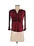 Lucky Brand 100% Rayon Burgundy Long Sleeve Top Size XS - photo 1