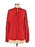 H&M 100% Polyester Red Long Sleeve Blouse Size 6 - photo 1