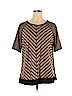 Ruby Rd. Tan Short Sleeve Top Size XL - photo 1