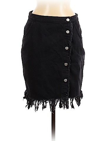 Pilcro and The Letterpress Denim Skirt (view 1)