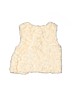 H&M Solid Ivory Faux Fur Vest Size 5 - 6 - photo 2