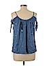 One Clothing 100% Rayon Blue Short Sleeve Blouse Size L - photo 2