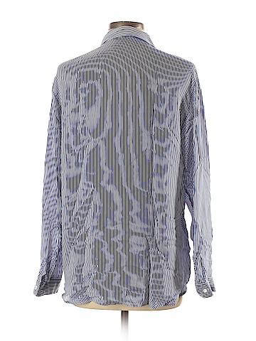 Theory Long Sleeve Silk Top (view 2)
