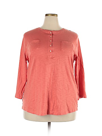 Chaps 3/4 Sleeve Henley (view 1)