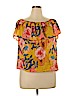 Lily White 100% Polyester Yellow Short Sleeve Blouse Size XL - photo 1
