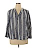 Old Navy Blue Long Sleeve Blouse Size XL - photo 1