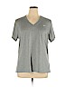 Nike 100% Polyester Gray Active T-Shirt Size 1X - photo 1