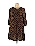 H&M 100% Viscose Brown Casual Dress Size 14 - photo 1